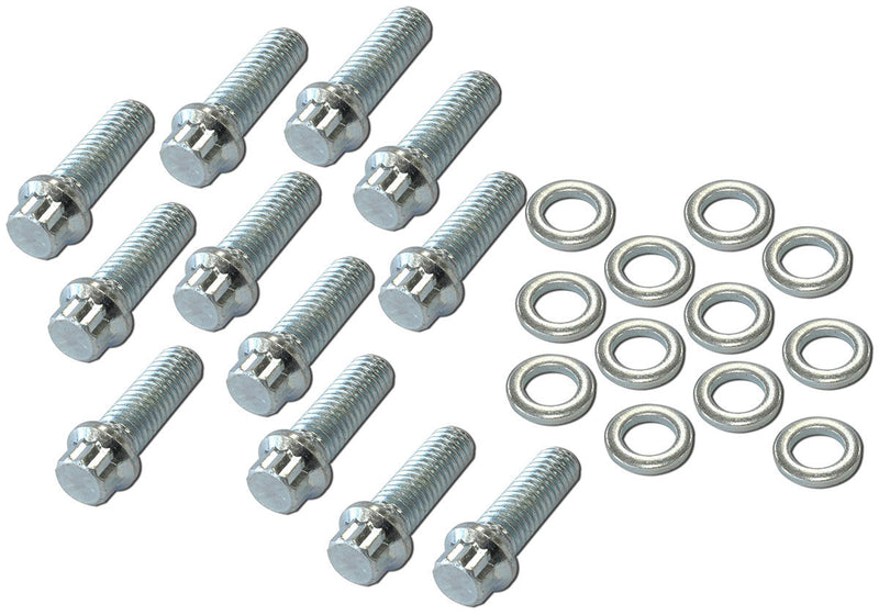 INTAKE BOLTS 3/8-16 1" UHL    12 POINT HEAD PACK OF 12