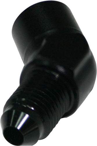 45 Deg Female 1/8 NPT to -3 Black
