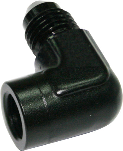 90 Deg adaptor 1/8 NPT to -3 Black