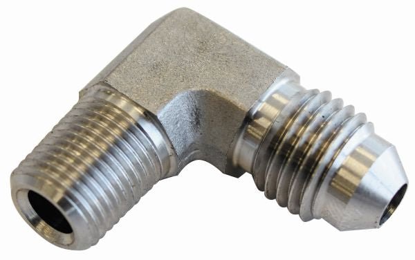 S/S 90 DEG 1/4" NPT TO -3AN