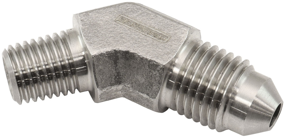 S/S 45 DEG 1/16" NPT TO -3AN