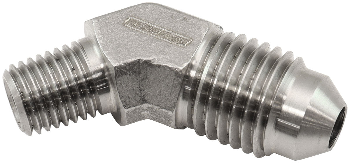S/S 45 DEG 1/16" NPT TO -4AN