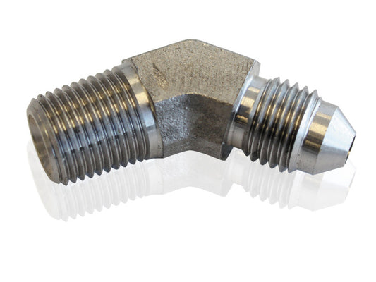 S/S 45 DEG 1/8" NPT TO -3AN