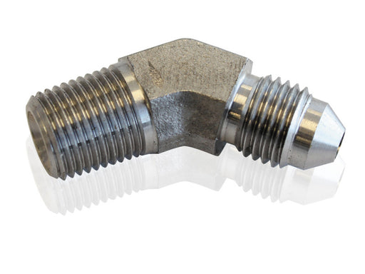 S/S 45 DEG 1/8" NPT TO -4AN