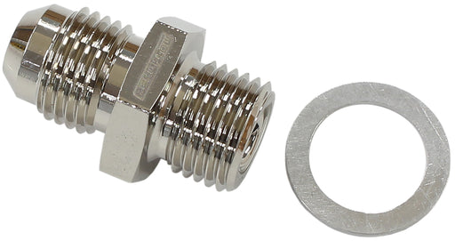 9/16"-18 NPSM SHORT to -6AN   WITH CRUSH WASHER ZINC STEEL