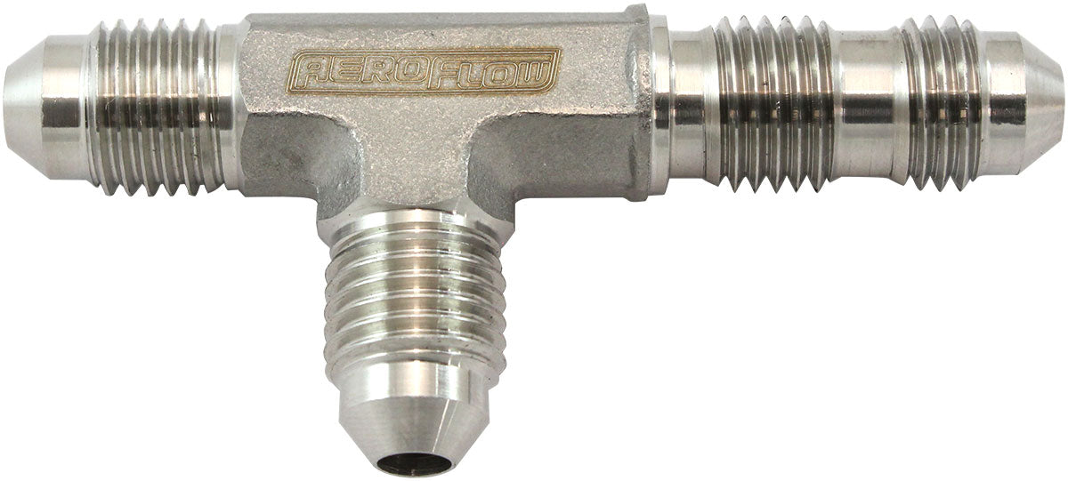 STAINLESS -4AN BULKHEAD ON THERUN TEE STAINLESS STEEL