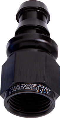 STRAIGHT PUSH LOCK END -4AN   BLACK NO CLAMP REQUIRED