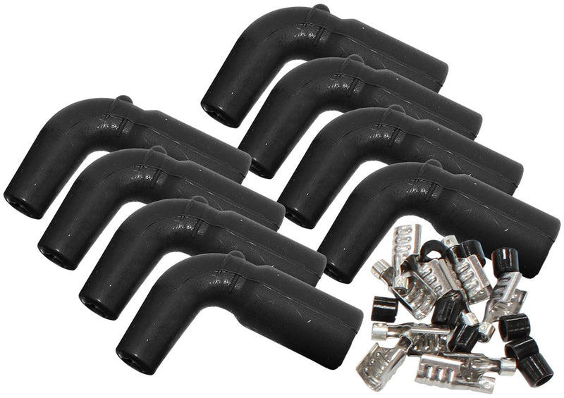 COIL BOOTS & TERM LS (8 PACK) 90 DEG. 8 BOOTS & 8 TERMINALS