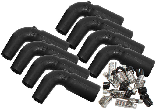 COIL BOOTS & TERM LS (8 PACK) 90 DEG. 8 BOOTS & 8 TERMINALS