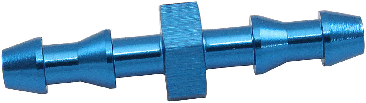 4mm PUSH LOCK BARB JOINER     BLUE 5/32" MALE TO MALE BARB