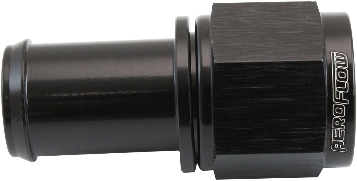 FEMALE -8AN TO 5/8" BARB      BLACK WITH TUBE NUT