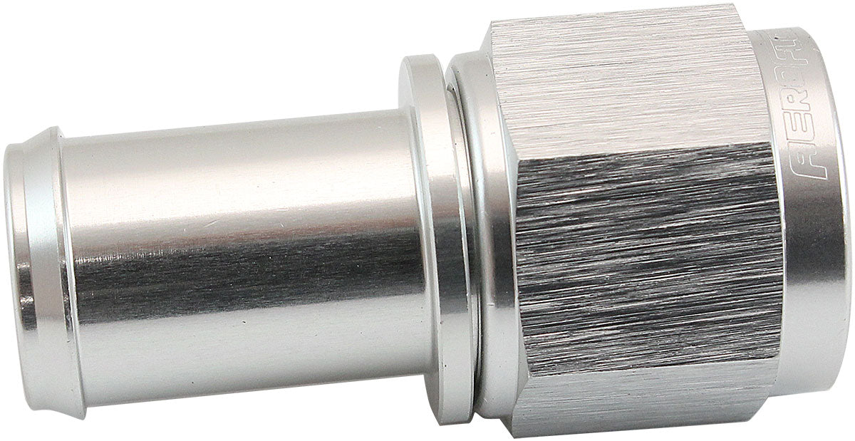 FEMALE -8AN TO 5/8" BARB      SILVER WITH TUBE NUT