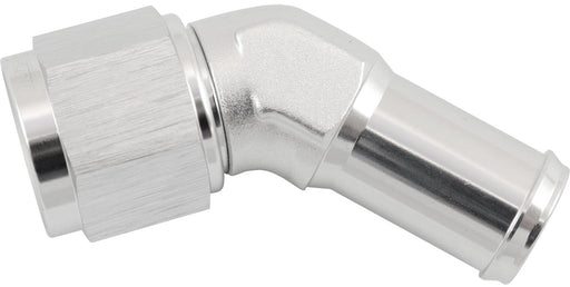 FEMALE -8AN 45DEG TO 5/8" BARBSILVER SWIVEL NUT
