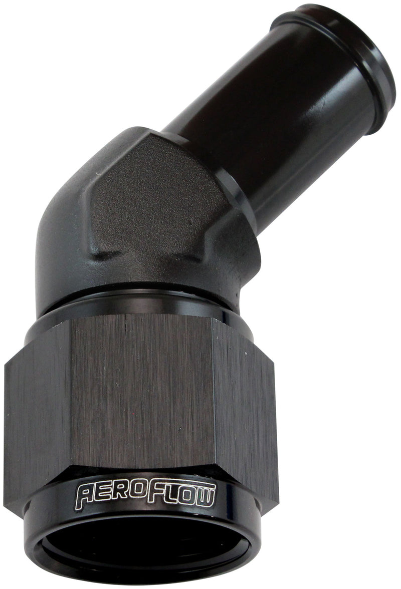 FEMALE -10AN 45DEG TO 5/8 BARBBLACK SWIVEL NUT
