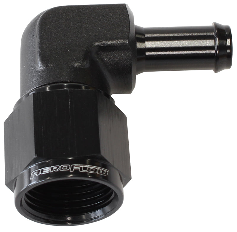 FEMALE -6AN 90DEG TO 5/16 BARBBLACK SWIVEL NUT