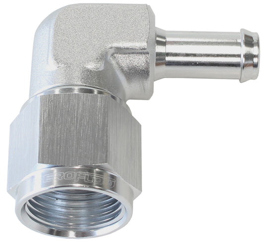 FEMALE -6AN 90DEG TO 3/8" BARBSILVER SWIVEL NUT