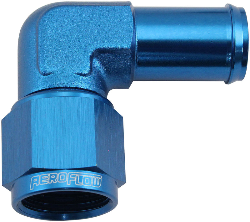 FEMALE -8AN 90DEG TO 5/8" BARBBLUE SWIVEL NUT