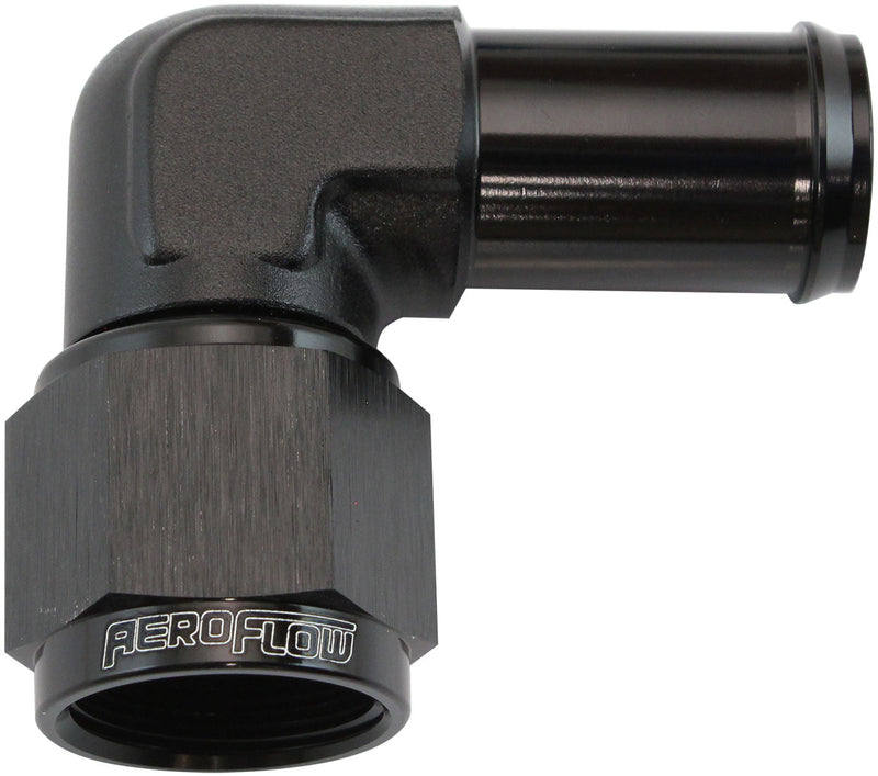 FEMALE -8AN 90DEG TO 5/8" BARBBLACK SWIVEL NUT