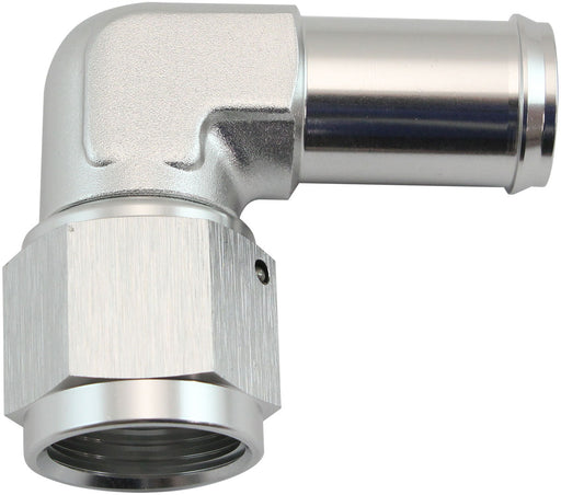 FEMALE -8AN 90DEG TO 5/8" BARBSILVER SWIVEL NUT