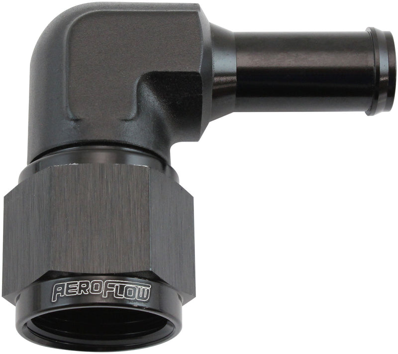 FEMALE -10AN 90DEG TO 1/2 BARBBLACK SWIVEL NUT