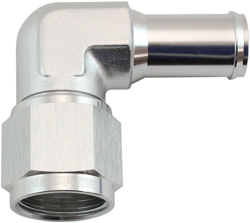 FEMALE -10AN 90DEG TO 5/8 BARBSILVER SWIVEL NUT
