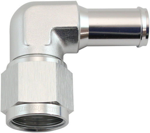 FEMALE -10AN 90DEG TO 5/8 BARBSILVER SWIVEL NUT