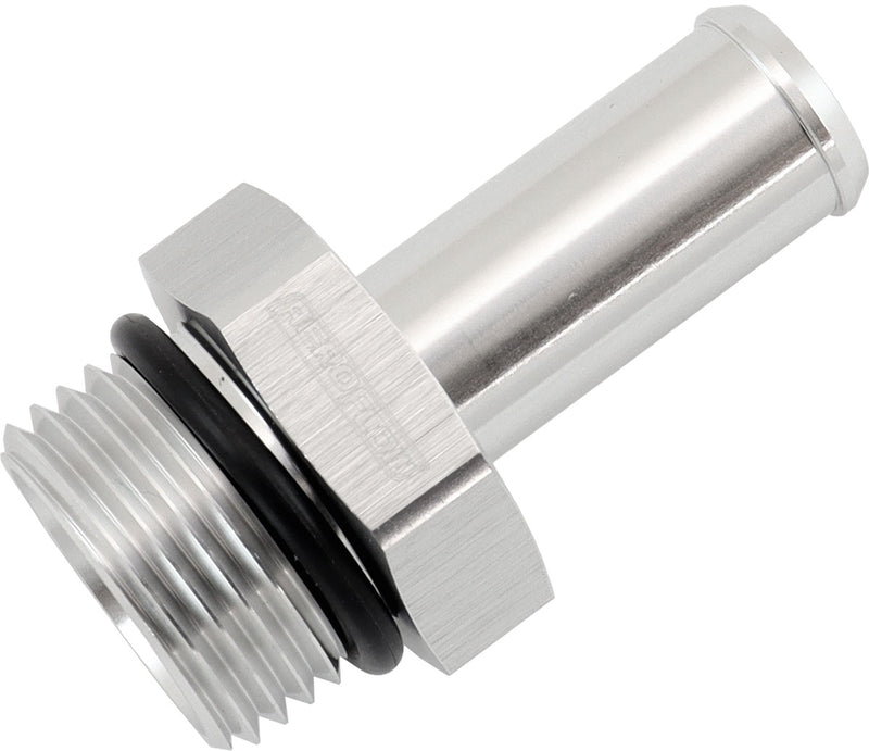 -10ORB TO 1/2" PUSH ON BARB   SILVER STRAIGHT BARB