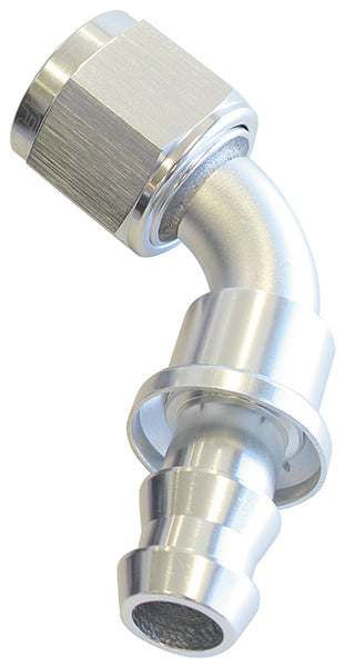 60 DEG PUSH LOCK END -4AN     SILVER NO CLAMP REQUIRED<15PSI