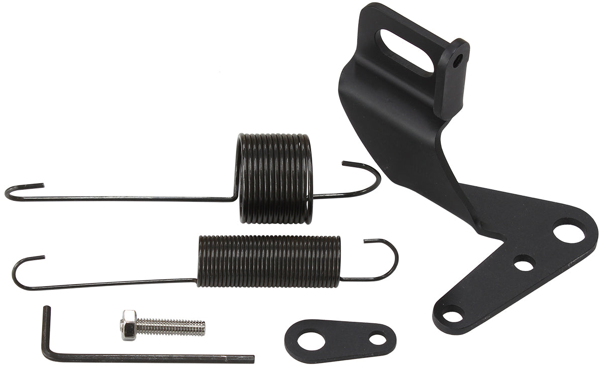 THROTTLE CABLE BRACKET KIT    WITH RETURN SPRING, BLACK     AF 42-1104BLK