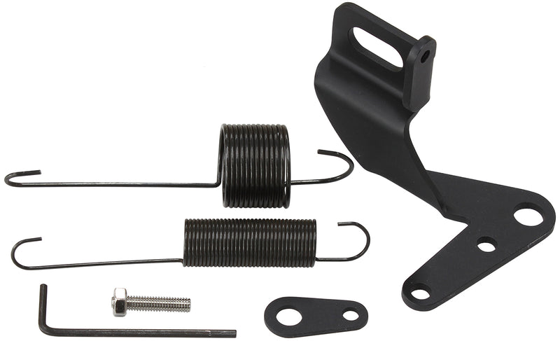 THROTTLE CABLE BRACKET KIT    WITH RETURN SPRING, BLACK     AF 42-1104BLK