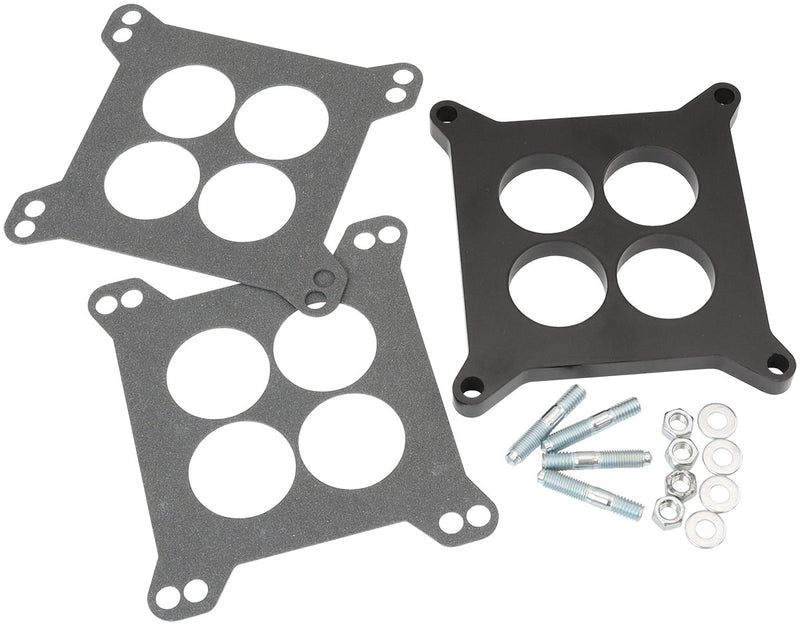 CARBURETTOR PHENOLIC 1/2" HOLE4 SPACER BLACK 4150 CARBY