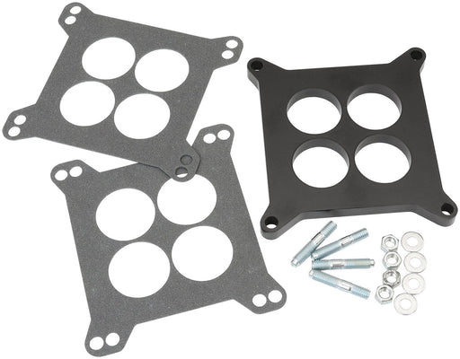 CARBURETTOR PHENOLIC 1/2" HOLE4 SPACER BLACK 4150 CARBY