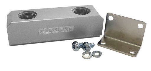 FUEL BLOCK, LOG TYPE -12ORB   SILVER 2 X-12 SIDE, 2X -12 TOP
