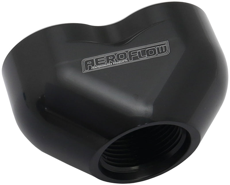 AEROFLOW -16AN TO 2 x -12AN   FEMALE ORB U BLOCK BLACK