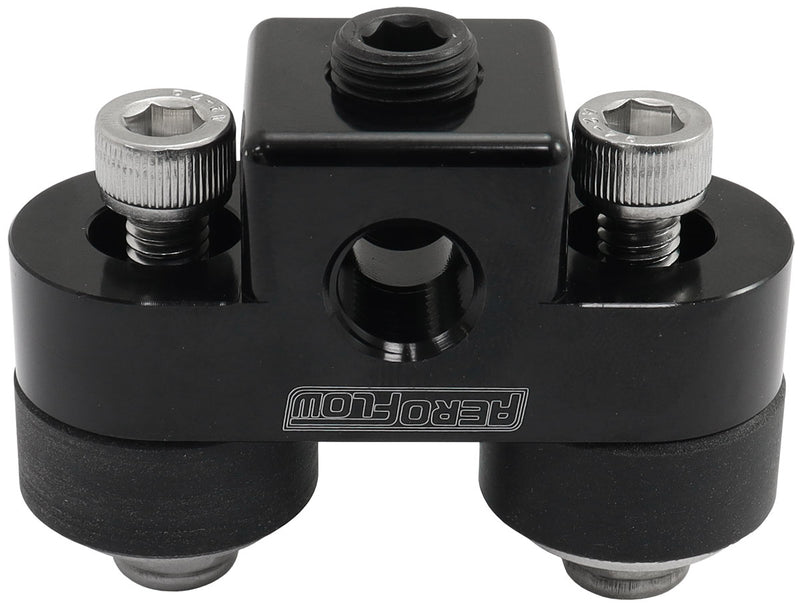 PRESSURE SENSOR BLOCK BLACK   3 x 1/8" NPT PORT MOUNT RUBBER