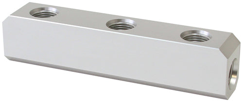 FUEL BLOCK, LOG TYPE -12ORB   SILVER 2 X-12 SIDE, 2X -12 TOP