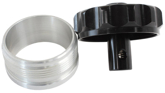 2" ALUM WELD BUNG AND CAP     BLACK WITH ROLL OVER VALVE