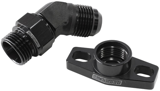 TURBO DRAIN ADAPTER -10AN 45  DEGREE 38-44MM HOLE CENTRES