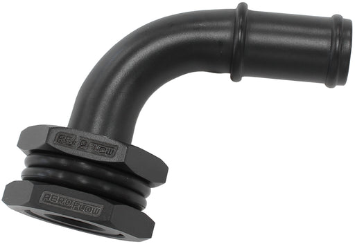 BULKHEAD 90 TURBO DRAIN 5/8   BARB OIL PAN SUMP ADAPTER