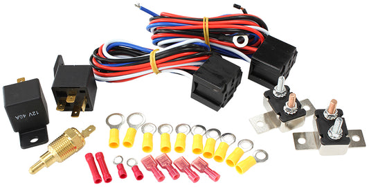 TWIN ELECTRIC FAN/ PUMP RELAYSRELAYS AND WIRING KIT DUAL TWO Default Title