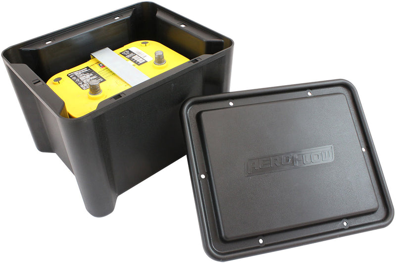 SEALED BATTERY BOX BLACK      ID 266mm x 209mm x 215mm