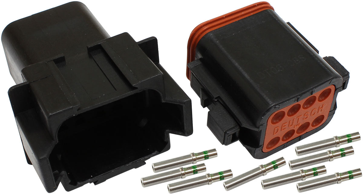 WEATHERTIGHT 8 PIN CONNECTOR  KIT DEUTSCH DT STYLE BLACK