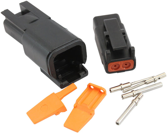 WEATHERTIGHT DTM 2 PIN BLACK  CONNECTOR KIT DEUTSCH DTM STYL