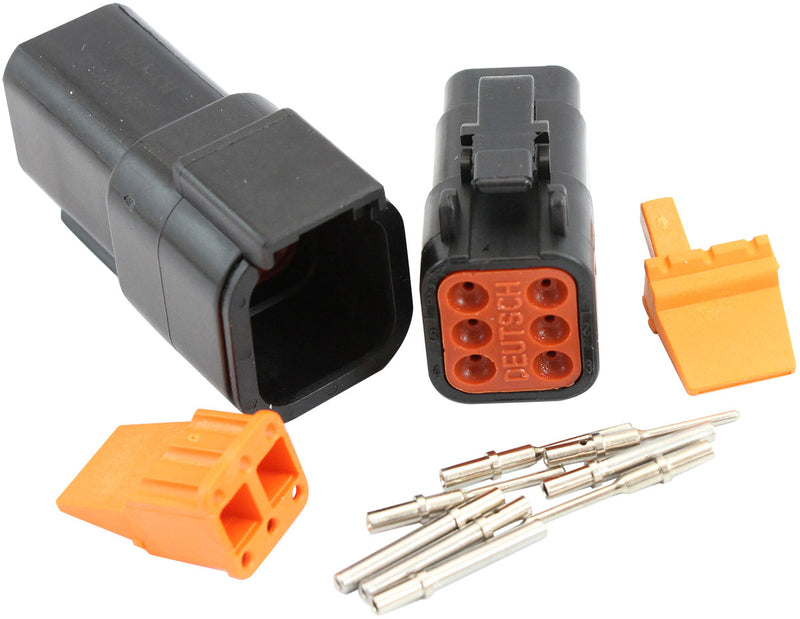 WEATHERTIGHT DTM 6 PIN BLACK  CONNECTOR KIT DEUTSCH DTM STYL