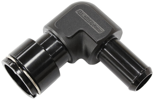LSA S/CHARGER WATER FITTING 90DEG TO 5/8" BARB CLIP ON F/MAL