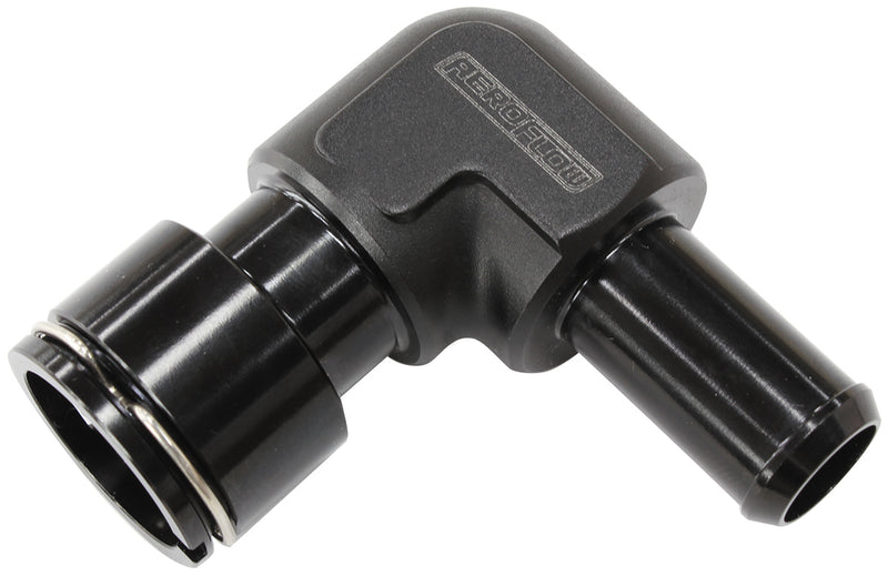 LSA S/CHARGER WATER FITTING 90DEG TO 5/8" BARB CLIP ON F/MAL