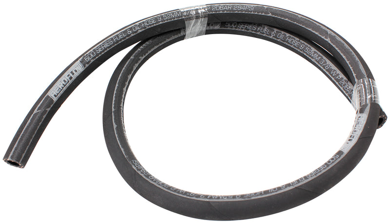 BLACK PUSH LOCK HOSE -4  1/4" 2M RUBBER 6.3mm ID 11.9mm OD