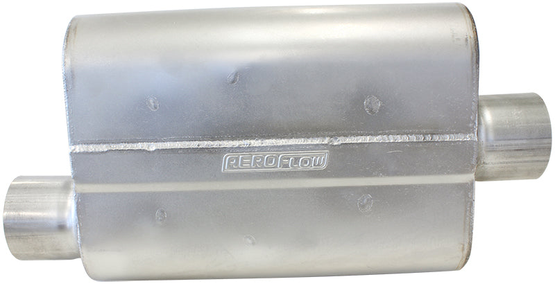 2.5" AEROFLOW 5000 SERIES MUFFLERS - OFFSET INLET/CENTER OUTLET