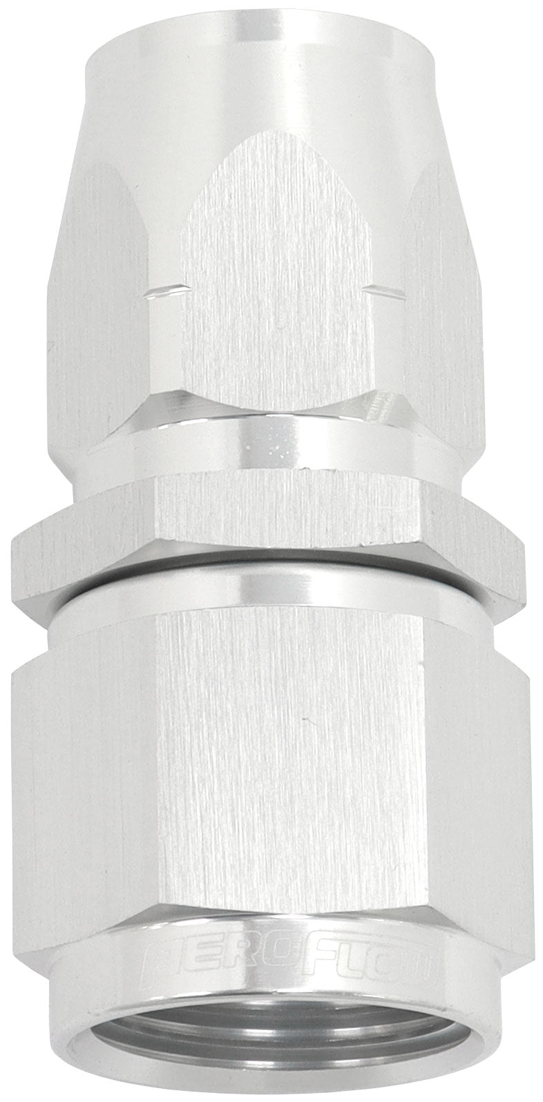 STEPPED STRAIGHT END -8 HOSE  TO -10AN REDUCER HOSE END SILV