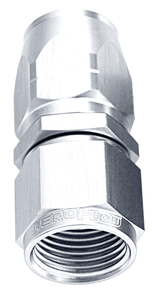 ALLOY STRAIGHT HOSE END -10AN SILVER CUTTER STYLE SWIVEL NUT